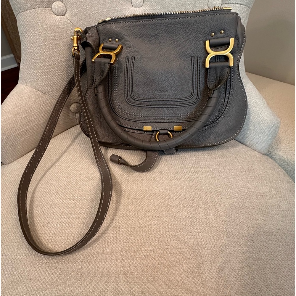 Chloè Marcie Double Carry. Small. Cashmere Grey.